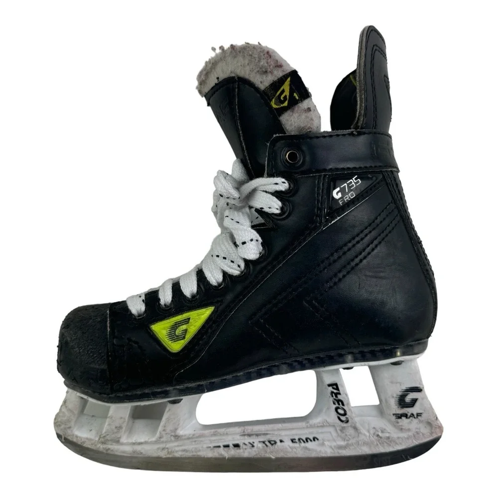 Graf‎ Black G735 Pro Cobra NT-5000 Ice Skates Youth Size 1 US 2